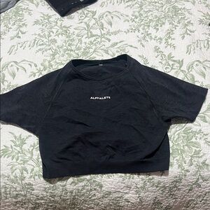 Alphalete Charcoal Black Crop Top